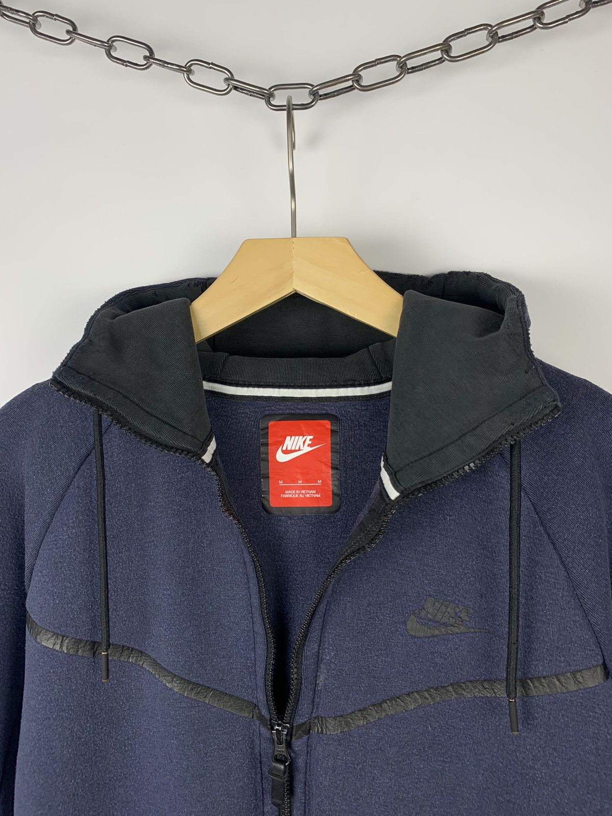 Nike Hype Y2K Nike Tech Fleece Full Zip Hoodie Navy Blue Faded Size US M / EU 48-50 / 2 - 7 Thumbnail
