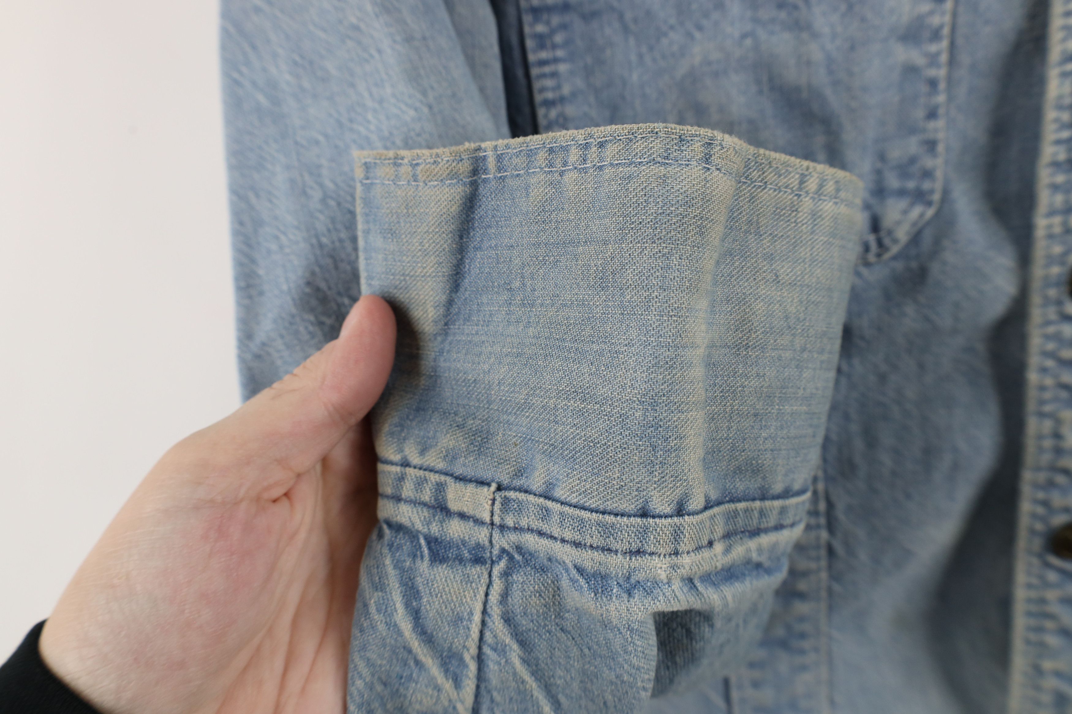 Vintage Vintage 50s 60s Streetwear Denim Button Shirt Jacket USA Size M / US 6-8 / IT 42-44 - 5 Thumbnail