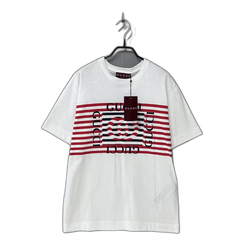 Gucci GUCCI Striped Double G Short Sleeve T-shirt Size S / US 4 / IT 40 - 1 Thumbnail