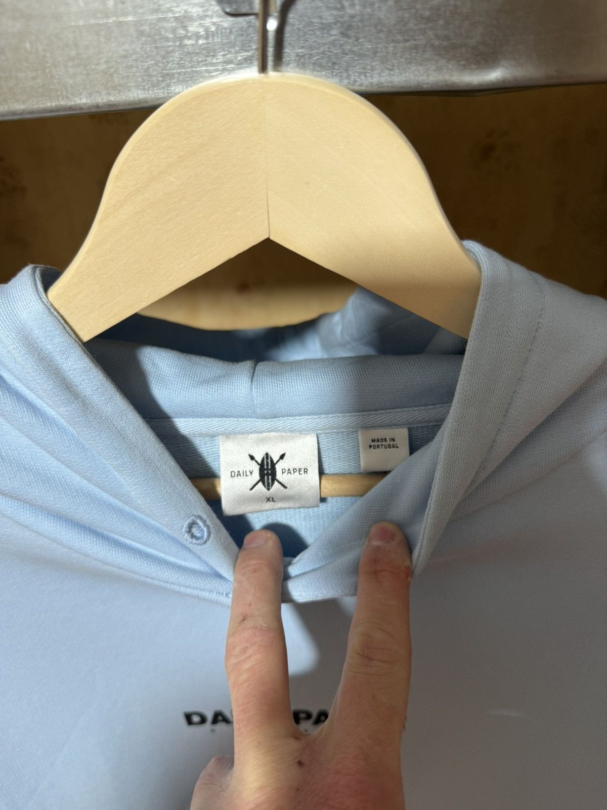 Daily Paper Rare Luxury Daily Paper Creative Blue Hoodie Y2K Hype CW24 Size US XL / EU 56 / 4 - 6 Thumbnail