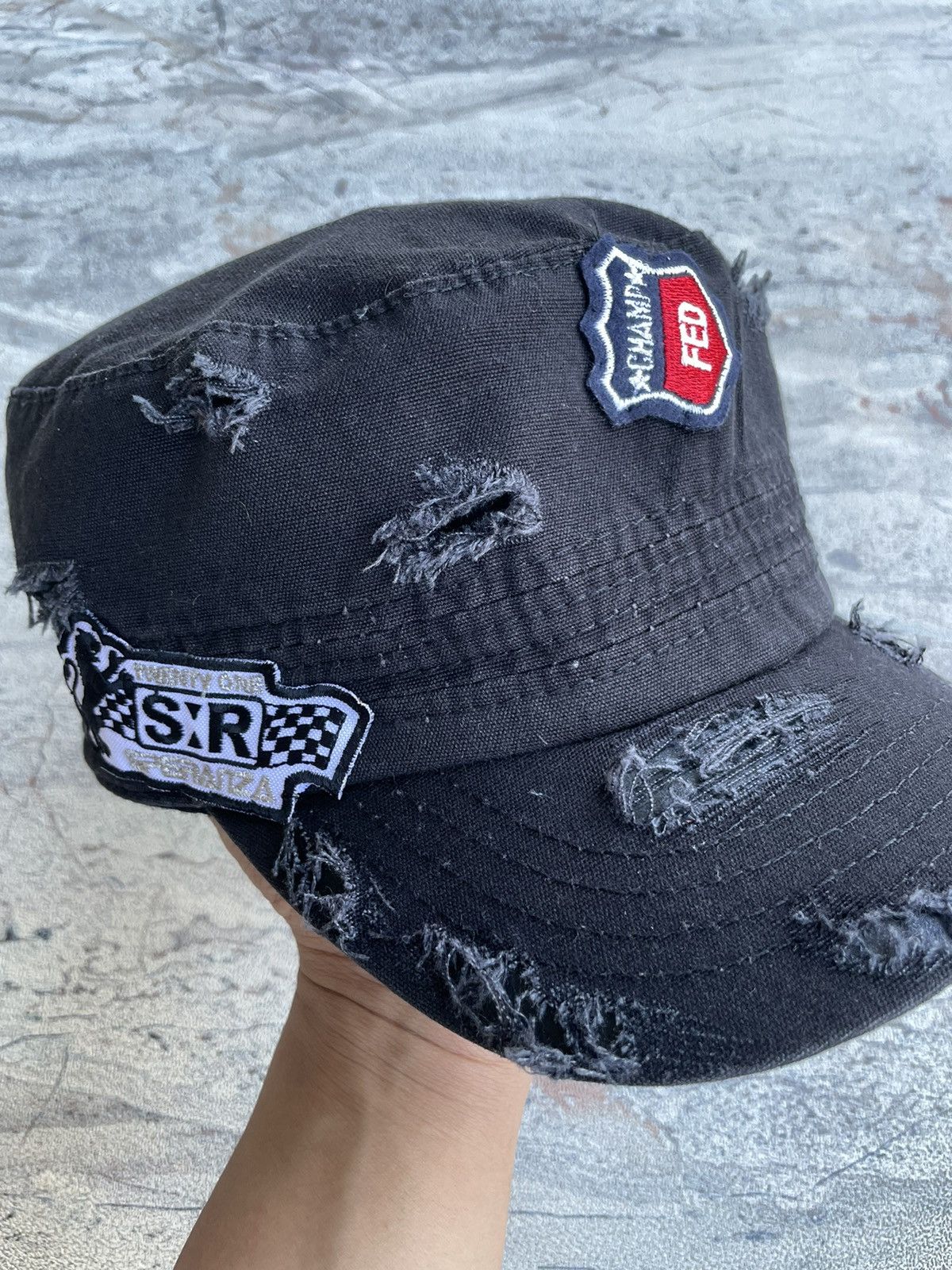 Unsound Rags SICK Grunge Distressed Patrol Cadet Hat lgb Size ONE SIZE - 3 Thumbnail