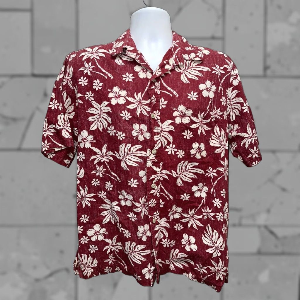 Vintage VINTAGE Island Traditions Of Hawaii Men's Short Sleeve Shirt L Red Floral Hawaiian Flower 90s Size US L / EU 52-54 / 3 - 1 Thumbnail