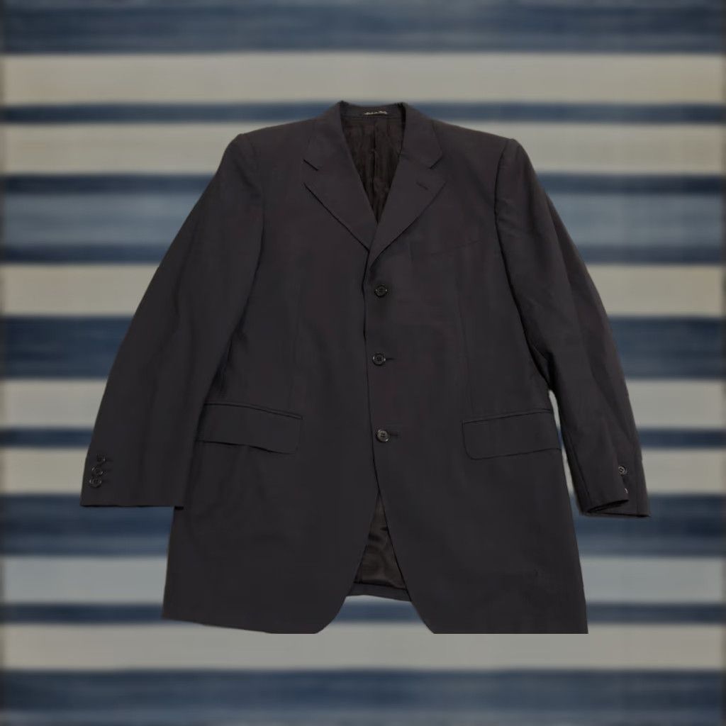 Canali Canali Navy Blue Wool Suit Mens 42R Jacket 33x38 Pants 2 Piece Flawed Size 42R - 1 Thumbnail