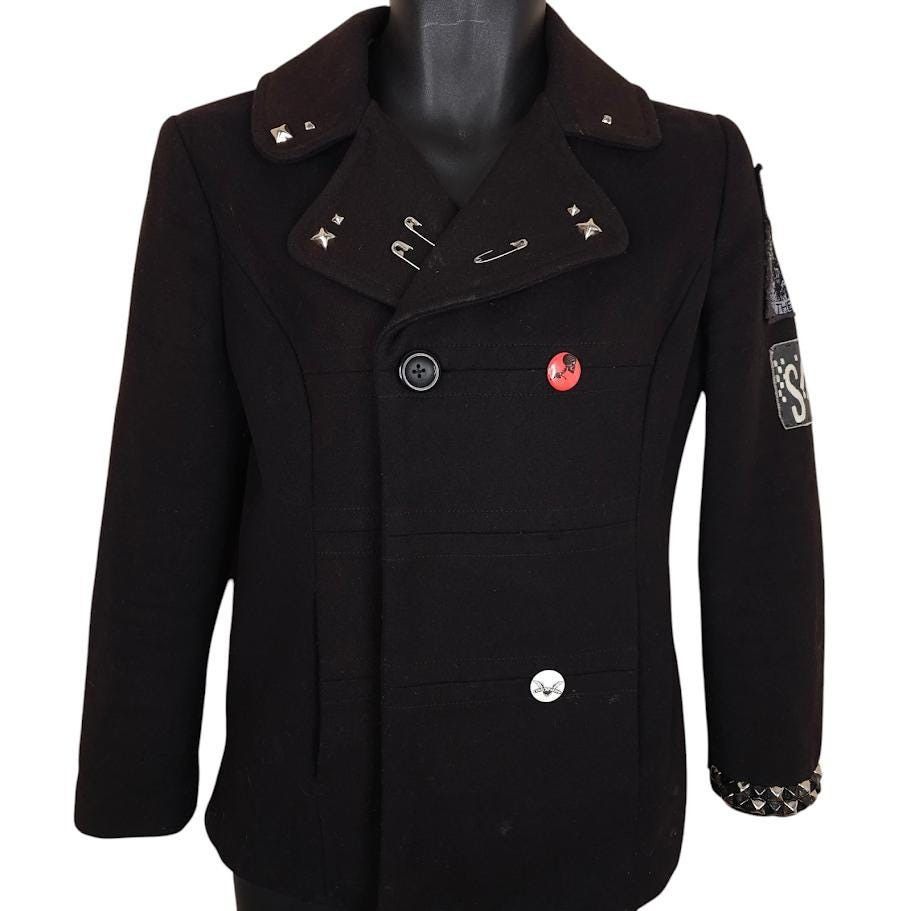 Vintage Vintage Punk Wool Coat Womens Size Small Black Y2K Operation Size S / US 4 / IT 40 - 2 Thumbnail