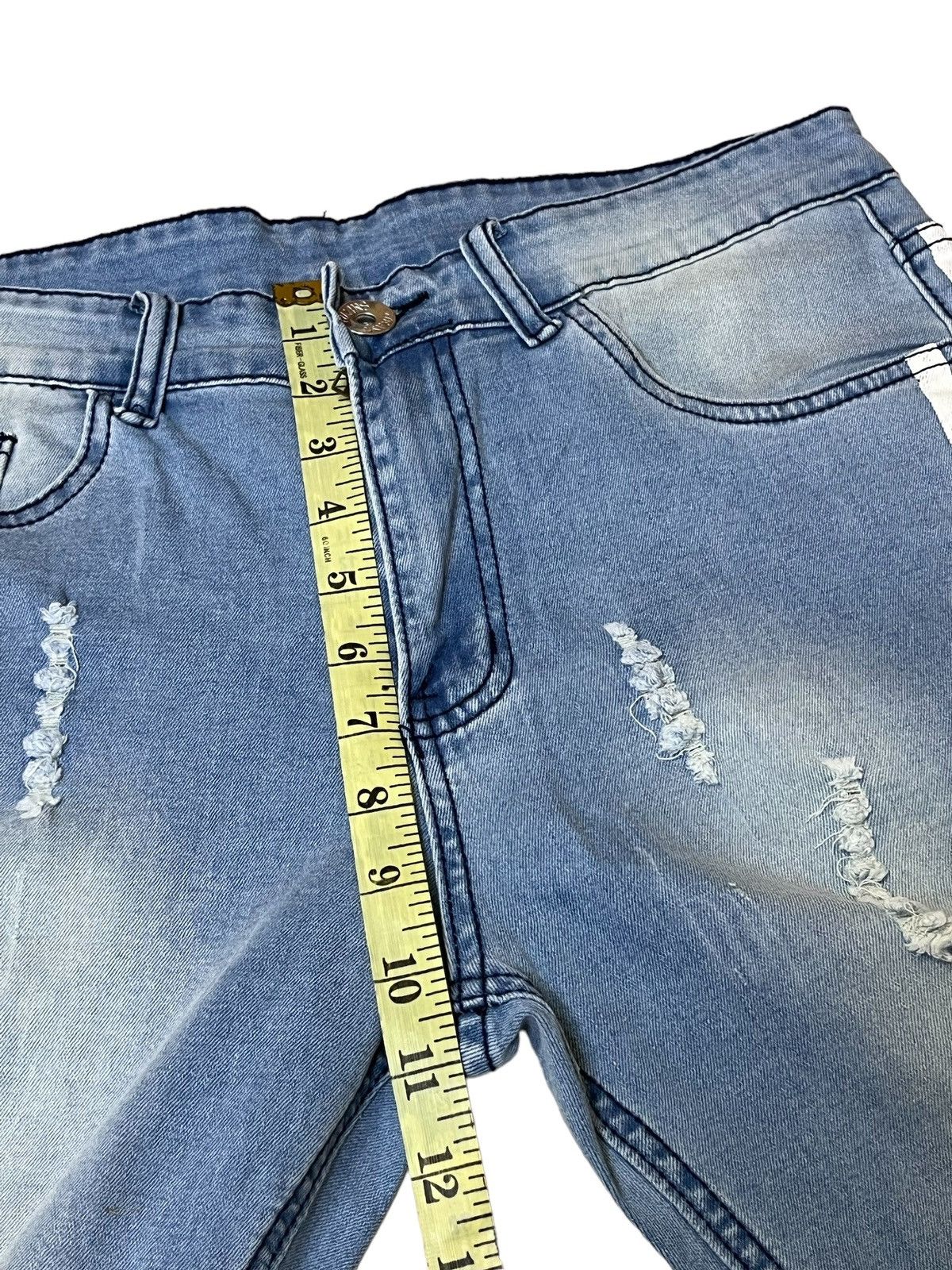 Japanese Brand JAPANESE DENIM STRETCH COTTON DISTRESS STYLE JEANS Size US 32 / EU 48 - 16 Thumbnail