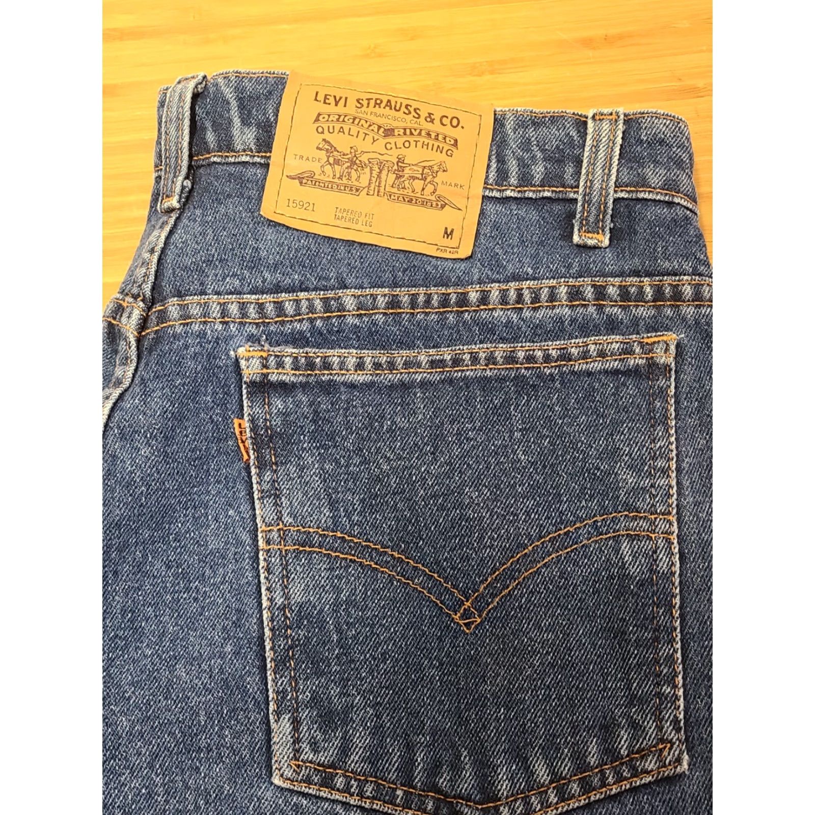 Levi's VINTAGE Levis 921 Jeans Women's 16 Medium Orange Tab Tapered Leg Fit 15921 Size 38" / US 16 / IT 52 - 2 Thumbnail