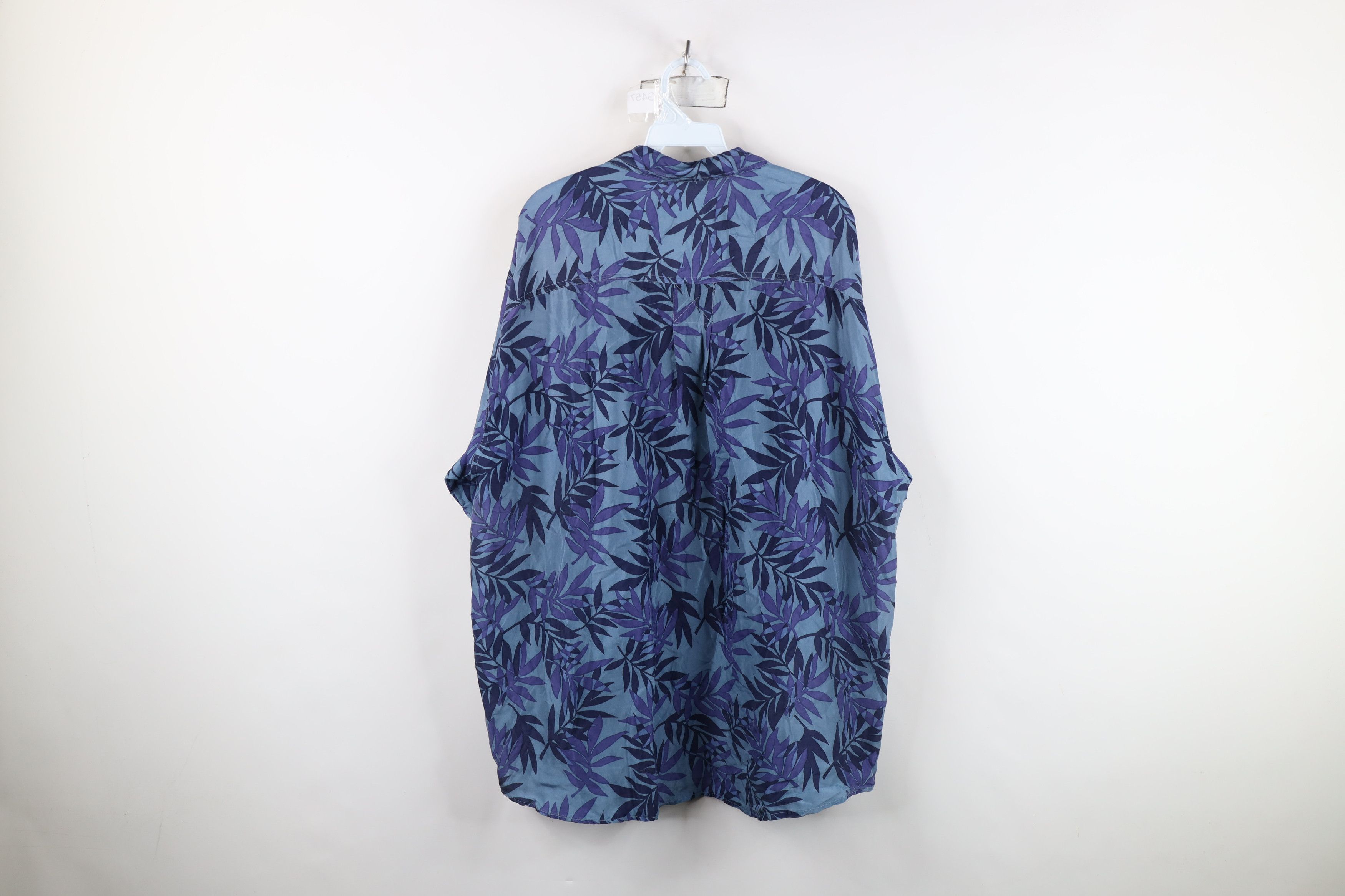 Vintage Vintage 90s Streetwear Leaf Hawaiian Collared Button Shirt Size US XL / EU 56 / 4 - 10 Thumbnail