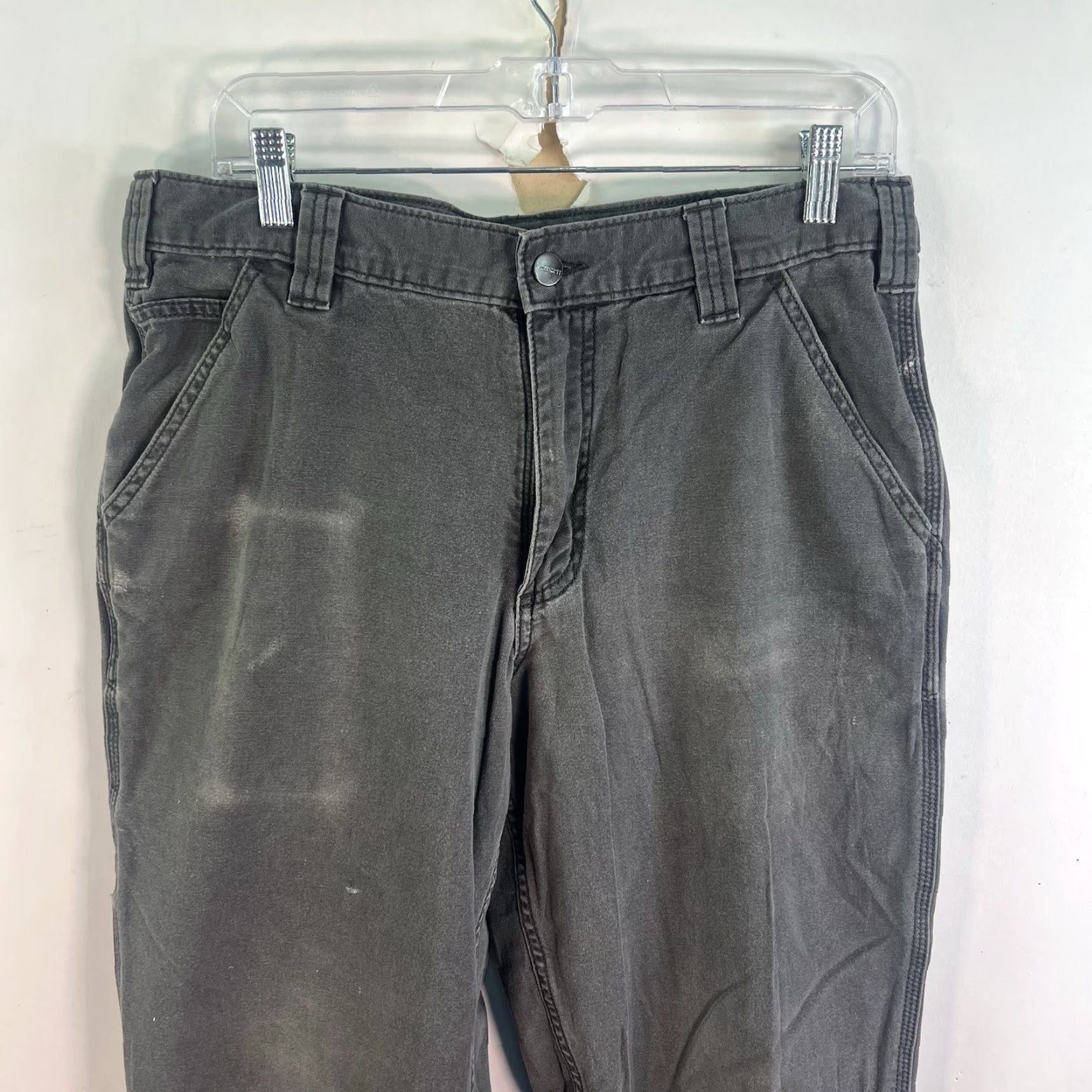 Carhartt VINTAGE Carhartt Relaxed Fit Canvas Work Pants Mens SZ 34 Gray Casual Durable Jeans Size US 34 / EU 50 - 2 Thumbnail