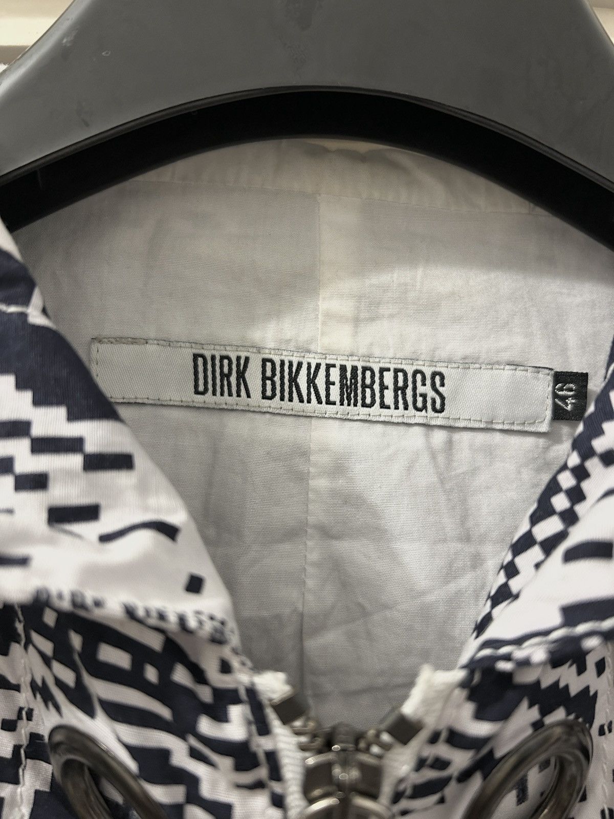 Dirk Bikkembergs Dirk Bikkembergs SS 1997 pixel wave cropped hooded blouson Size US M / EU 48-50 / 2 - 8 Thumbnail