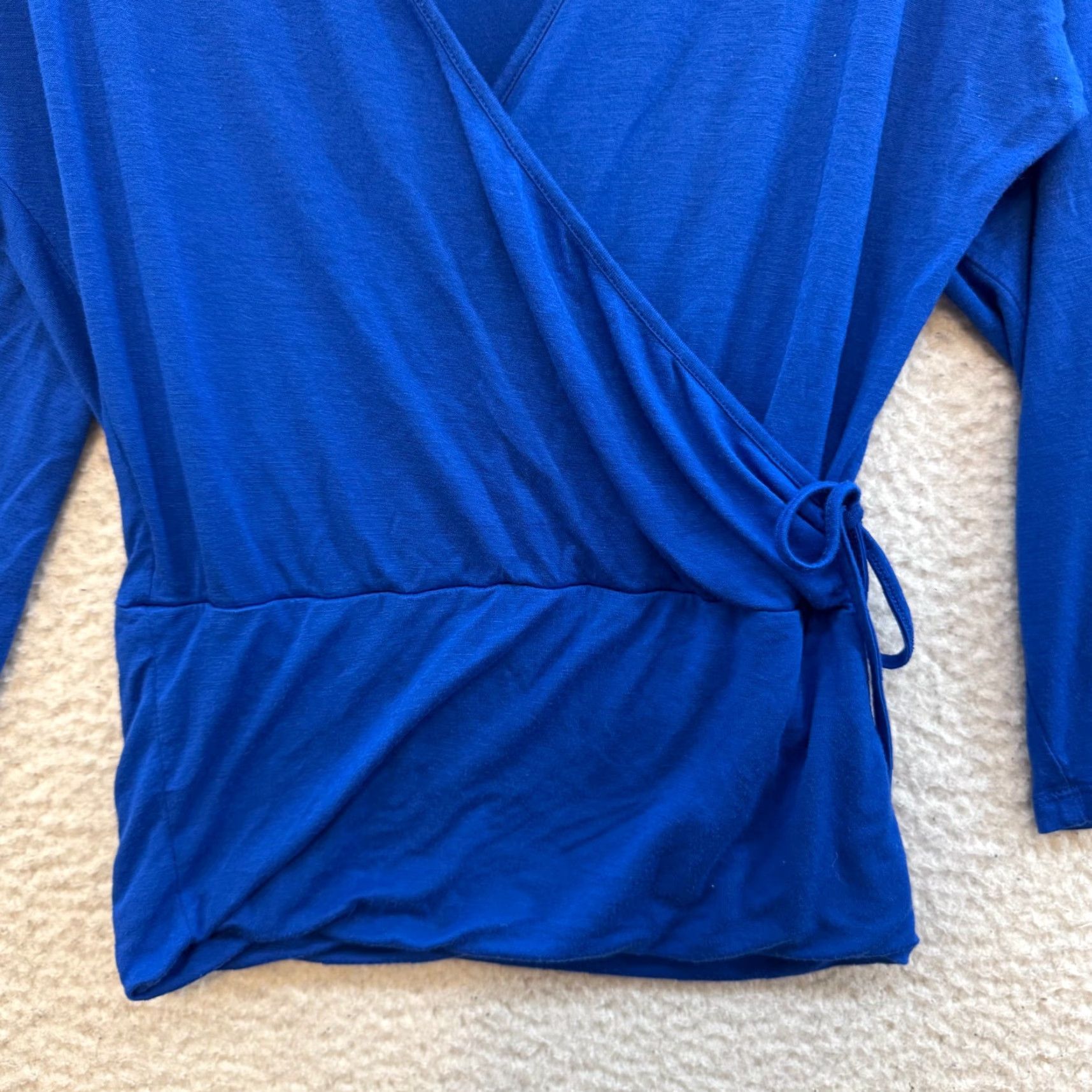Vintage VINTAGE Steps Y2K Boho Bohemian Wrap Top Blouse Royal Blue Flare Sleeve Shirt M Adults Womens Blue Modern Boho 2000s Size M / US 6-8 / IT 42-44 - 4 Thumbnail
