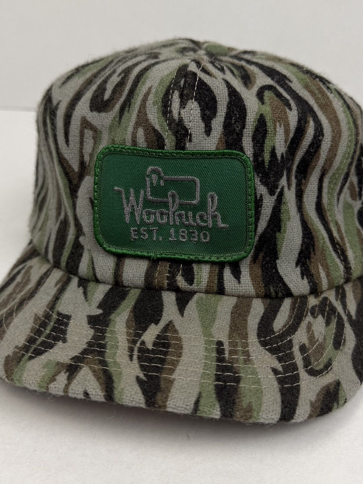 Woolrich Woolen Mills Vintage Woolrich Wool Camo SnapBack Hat K-Products Tree Bark Size ONE SIZE - 5 Thumbnail