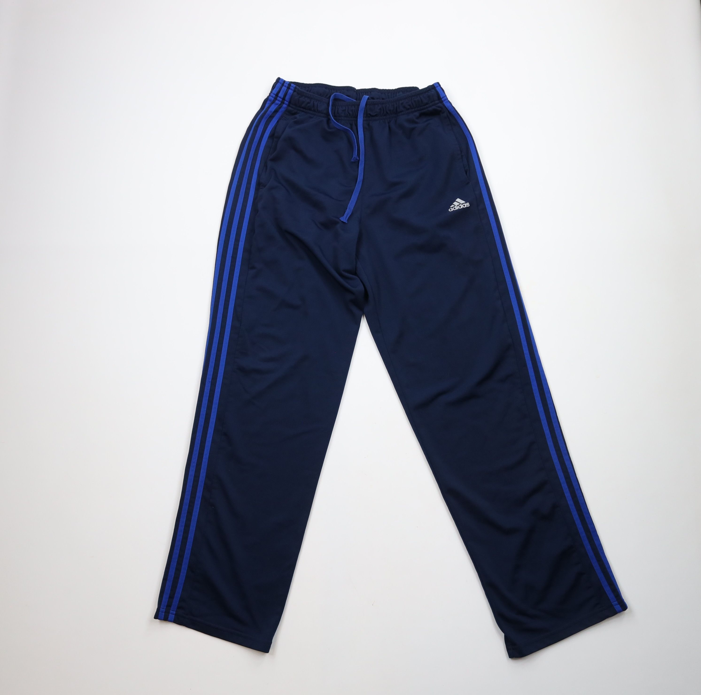 Adidas × Vintage Vintage Adidas Spell Out Striped Wide Leg Sweatpants Blue Size US 36 / EU 52 - 1 Thumbnail