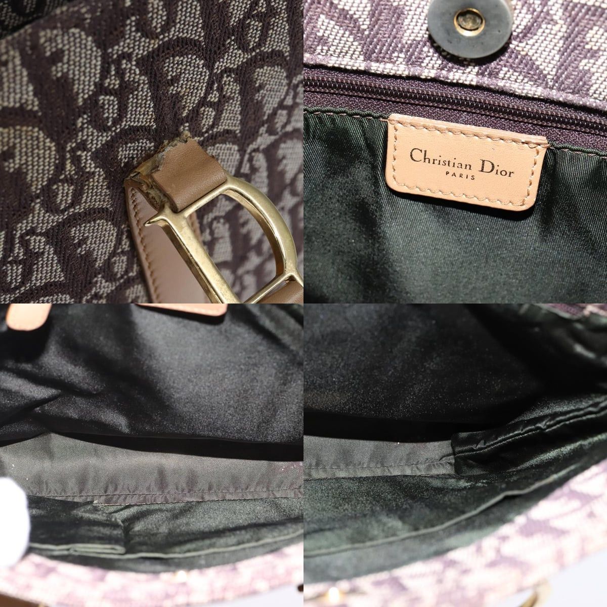 Dior DIOR Trotter Canvas Hand Bag Brown Gold Size ONE SIZE - 11 Thumbnail