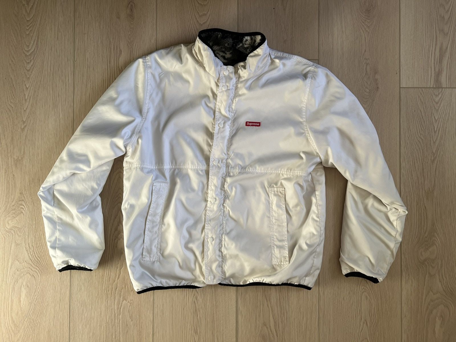 Supreme FW16 Supreme Roses Sherpa Fleece Reversible Jacket Black Size US L / EU 52-54 / 3 - 4 Thumbnail