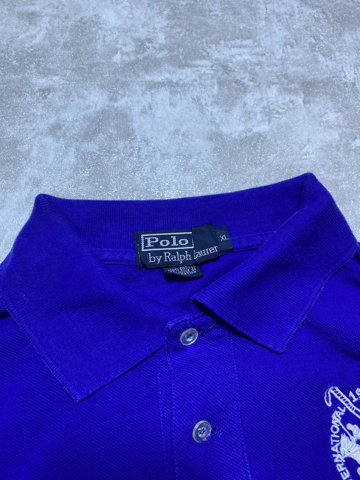 Polo Ralph Lauren Polo Ralph Lauren Vintage Triple Pony Blue Polo Shirt L Size US L / EU 52-54 / 3 - 6 Thumbnail