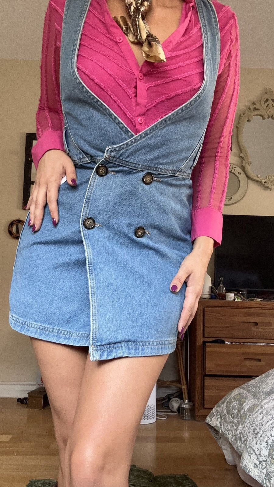 Bdg Denim minidress Size XS / US 0-2 / IT 36-38 - 2 Thumbnail
