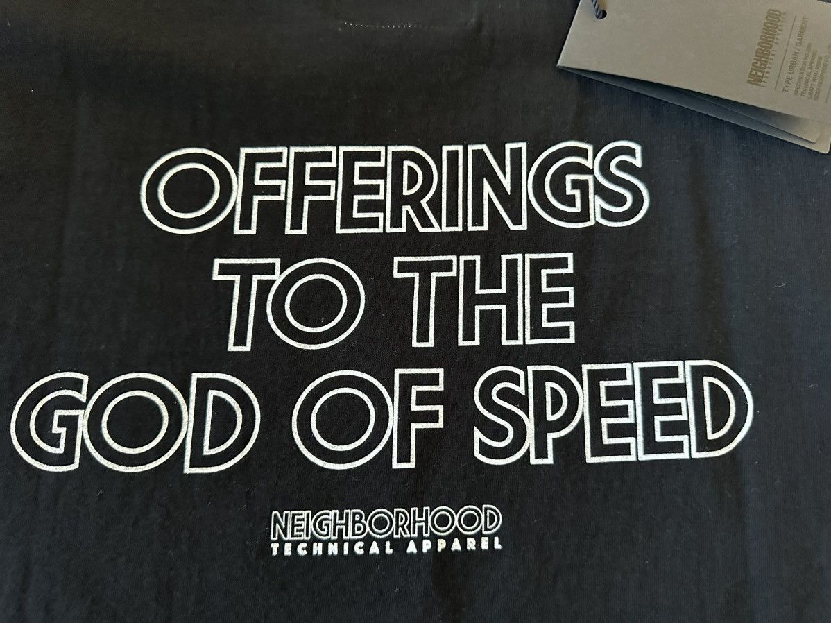 Neighborhood NEIGHBORHOOD GOD OF SPEED T SHIRT Size US L / EU 52-54 / 3 - 10 Thumbnail
