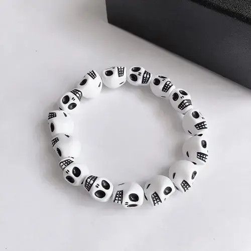 Other Elastic Skull Skeleton Beaded Bracelate Size ONE SIZE - 4 Thumbnail