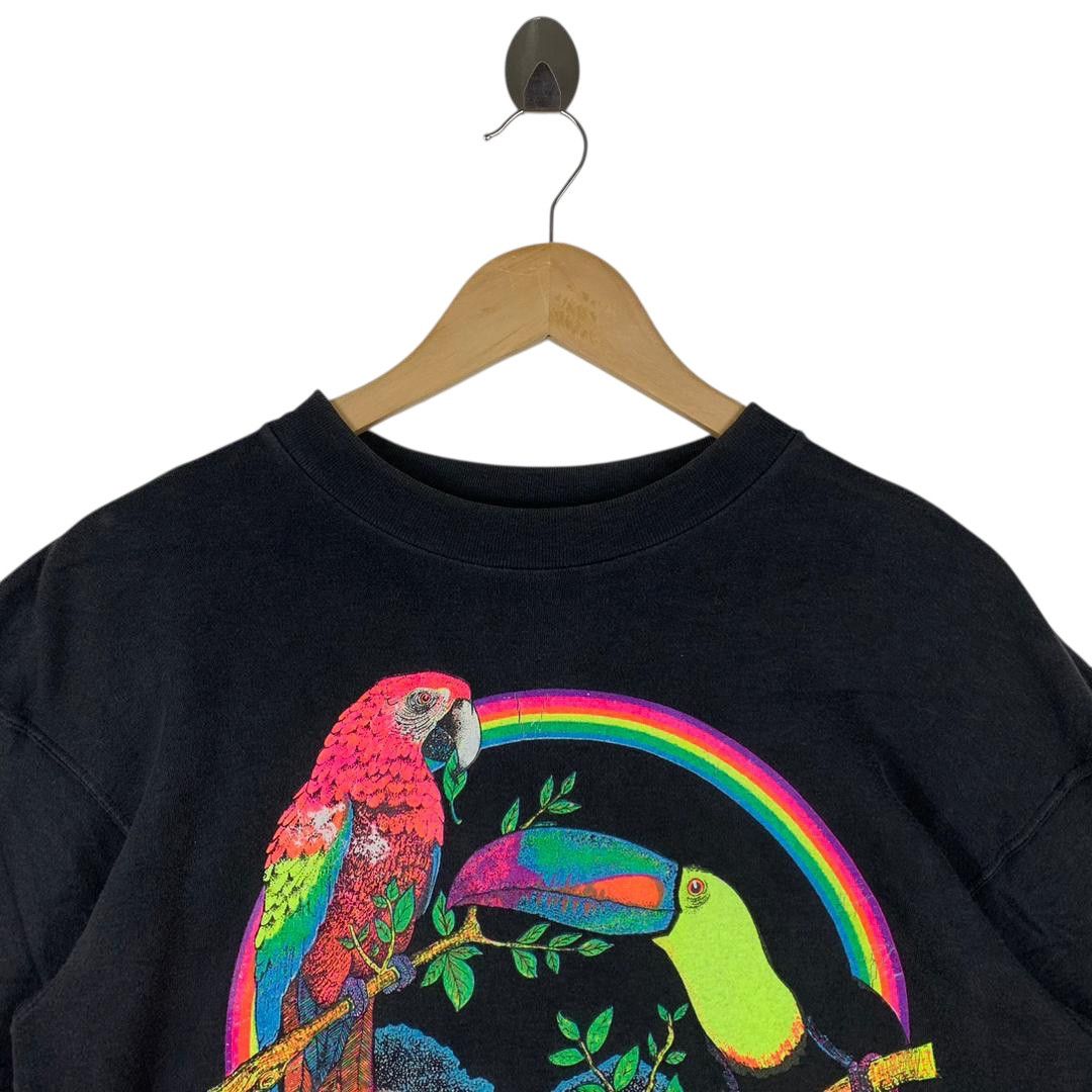 Other Vintage 90s Costa Rica Black Neon Parrot Toucan Nature Tee Size US S / EU 44-46 / 1 - 2 Thumbnail
