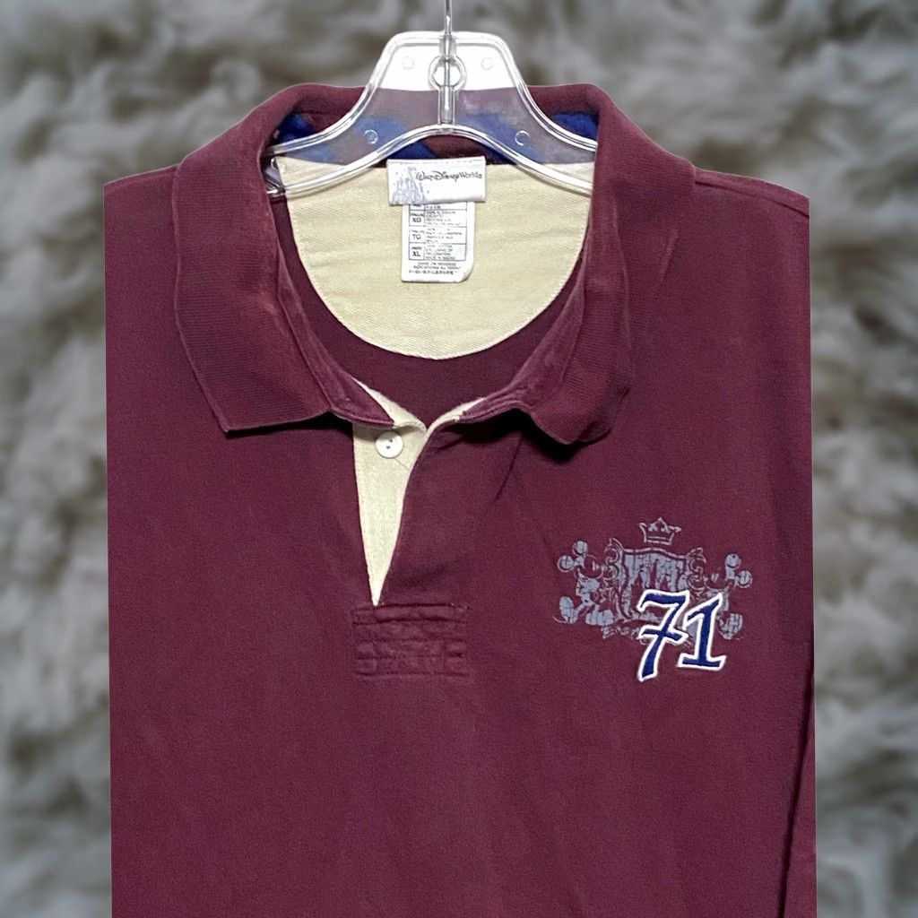 Disney VINTAGE Walt Disney World 71 Embroidered Polo Shirt Mens XL Mickey Mouse Vacation Y2K Size US XL / EU 56 / 4 - 1 Thumbnail