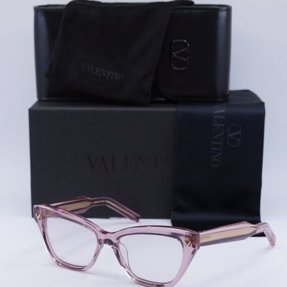 Valentino Valentino V-TALE VLX-140C Eyeglasses Transparent Pink 53mm Size ONE SIZE - 10 Thumbnail