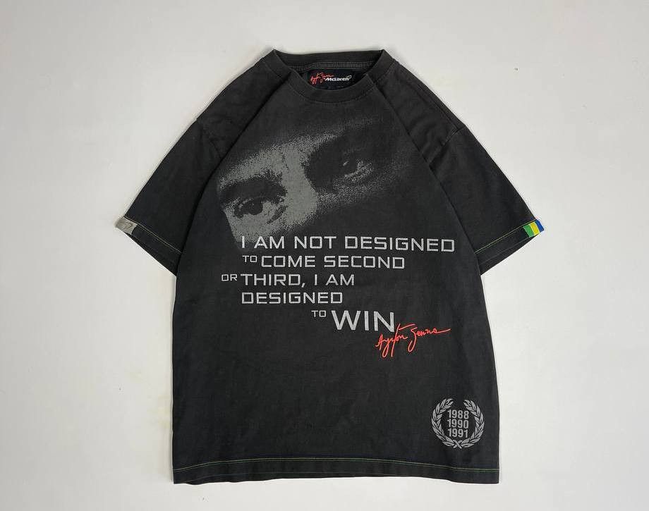 Vintage Vintage Aryton Senna Racing McLaren T Shirt Formula 1 Size US M / EU 48-50 / 2 - 2 Thumbnail