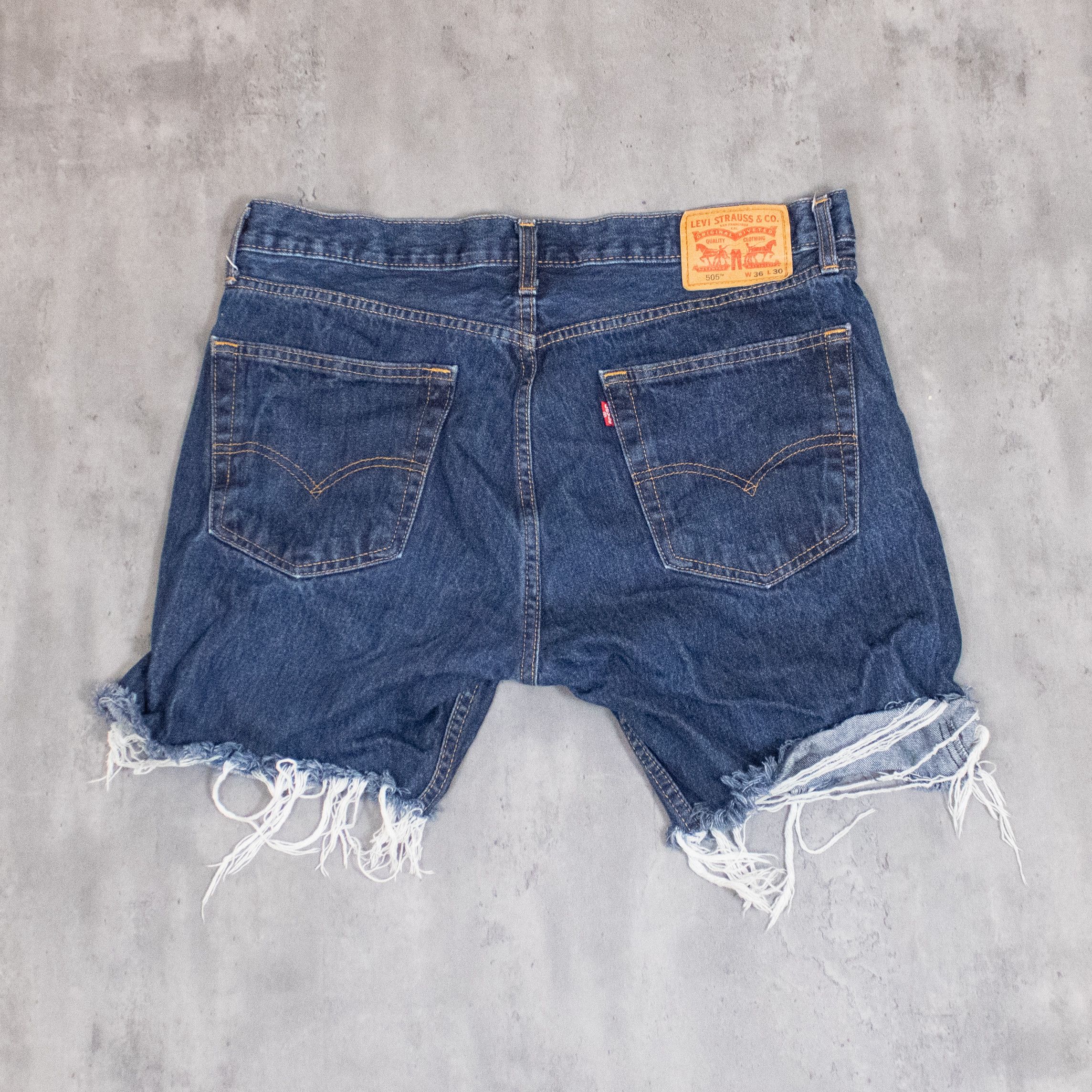 Levi's Levis Cut Off Baggy Indigo Distressed Jorts Shorts Size US 36 / EU 52 - 11 Thumbnail