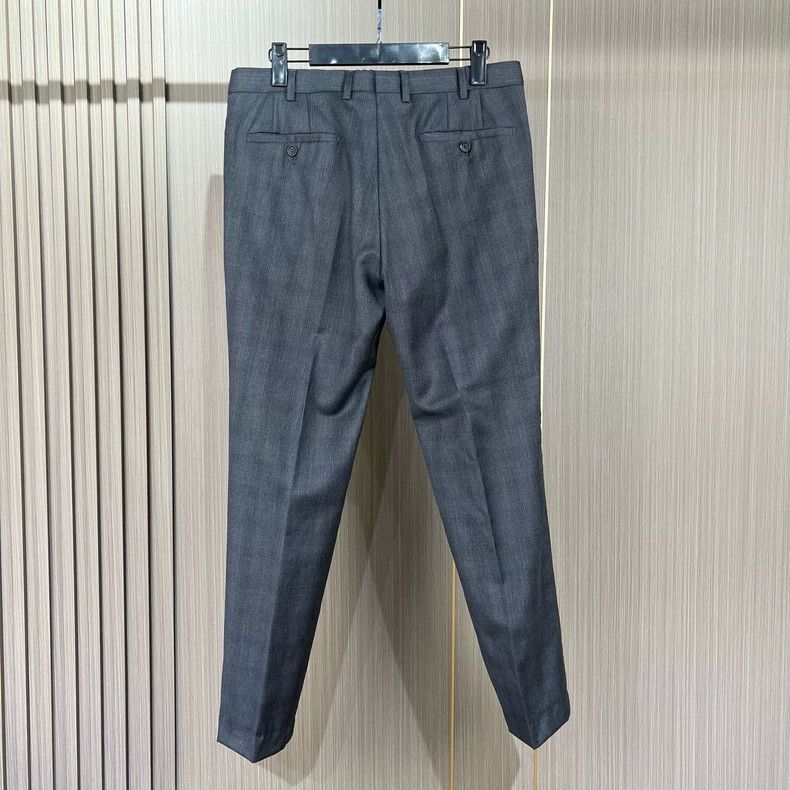Prada Prada Gray wool plaid trousers 2503-Nextarrow Size 39" - 2 Thumbnail