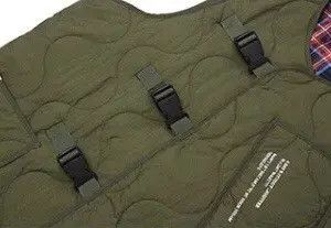 Japanese Brand Hazaki x Aida Army green utility buckle quilted vest jacket Size US XL / EU 56 / 4 - 6 Thumbnail