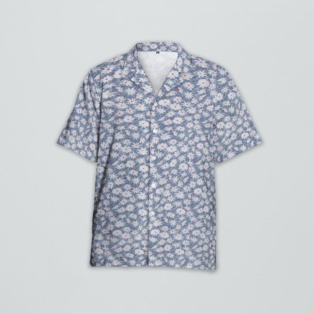 Designer Floral-Print Cotton Shirt – Classic Elegance in Bloom Size US L / EU 52-54 / 3 - 3 Thumbnail