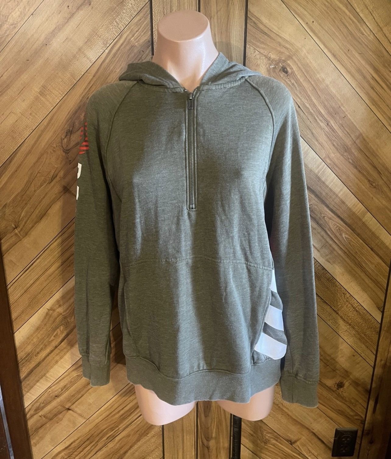 Peloton Peloton Med Army Green Logo Printed Pullover Half Zip Hoodie Size US M / EU 48-50 / 2 - 2 Thumbnail