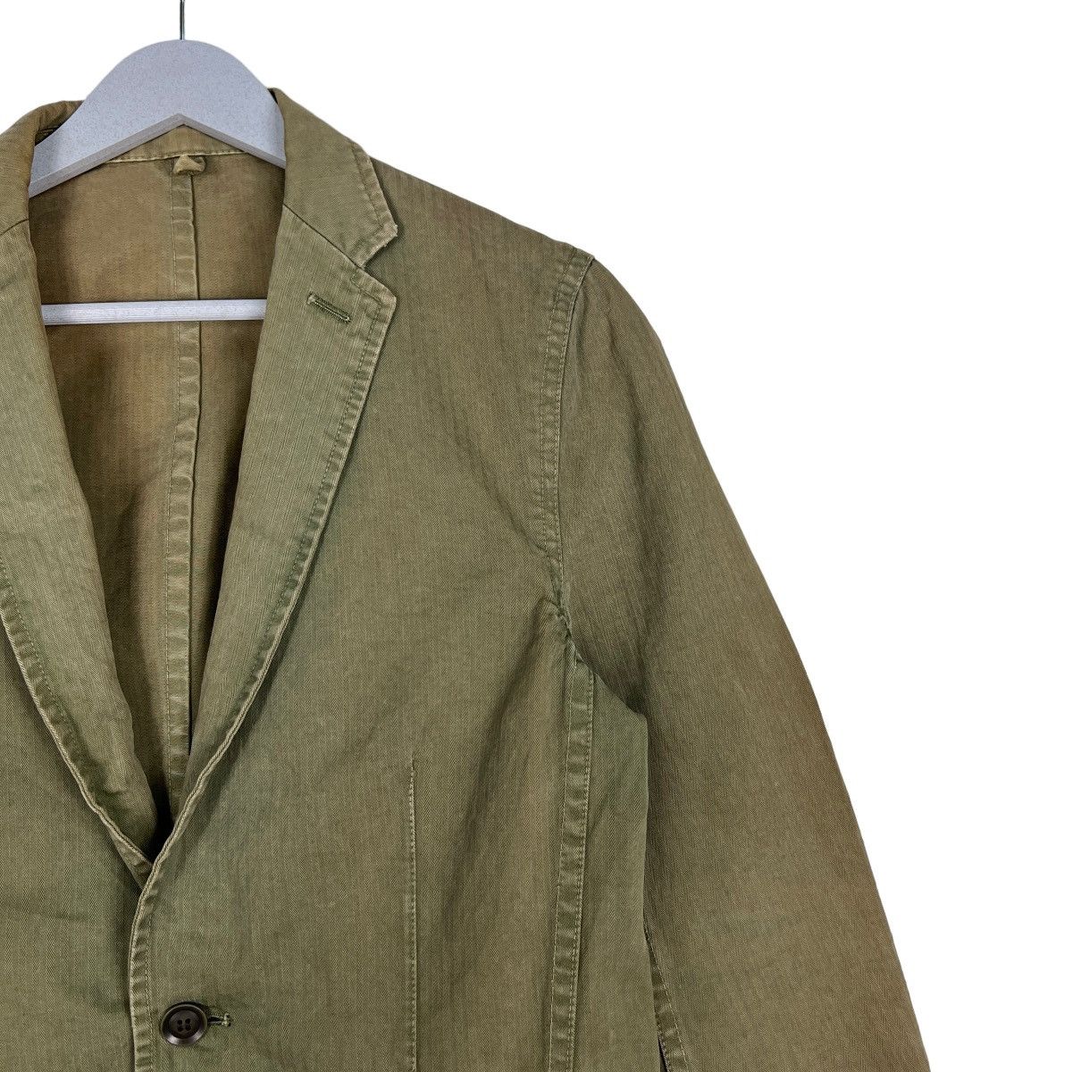 Lounge Lizard 🔥 LOUNGE LIZARD HARRINGBONE TWILL BLAZER JACKET Size US S / EU 44-46 / 1 - 6 Thumbnail