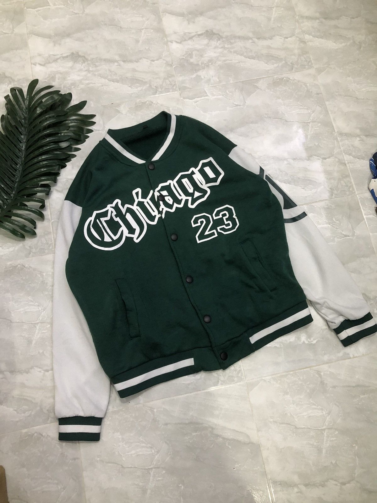 Other Vintage Chicago 23 Green White Varsity Jacket Size US M / EU 48-50 / 2 - 14 Thumbnail