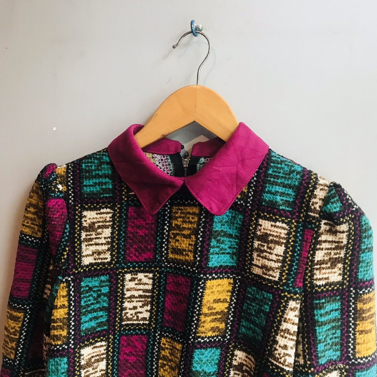 20471120 × If Six Was Nine Japanese Collar Neck Color-Block Blouse Size M / US 6-8 / IT 42-44 - 1 Thumbnail