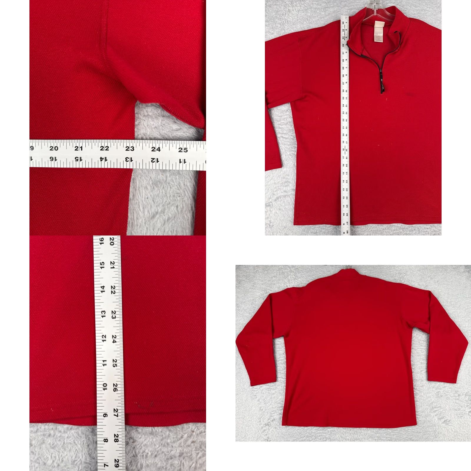 The North Face The North Face Sweater Men L Red 1/4 Zip Mock Neck Polyester Long Sleeve Regular Size US L / EU 52-54 / 3 - 8 Thumbnail