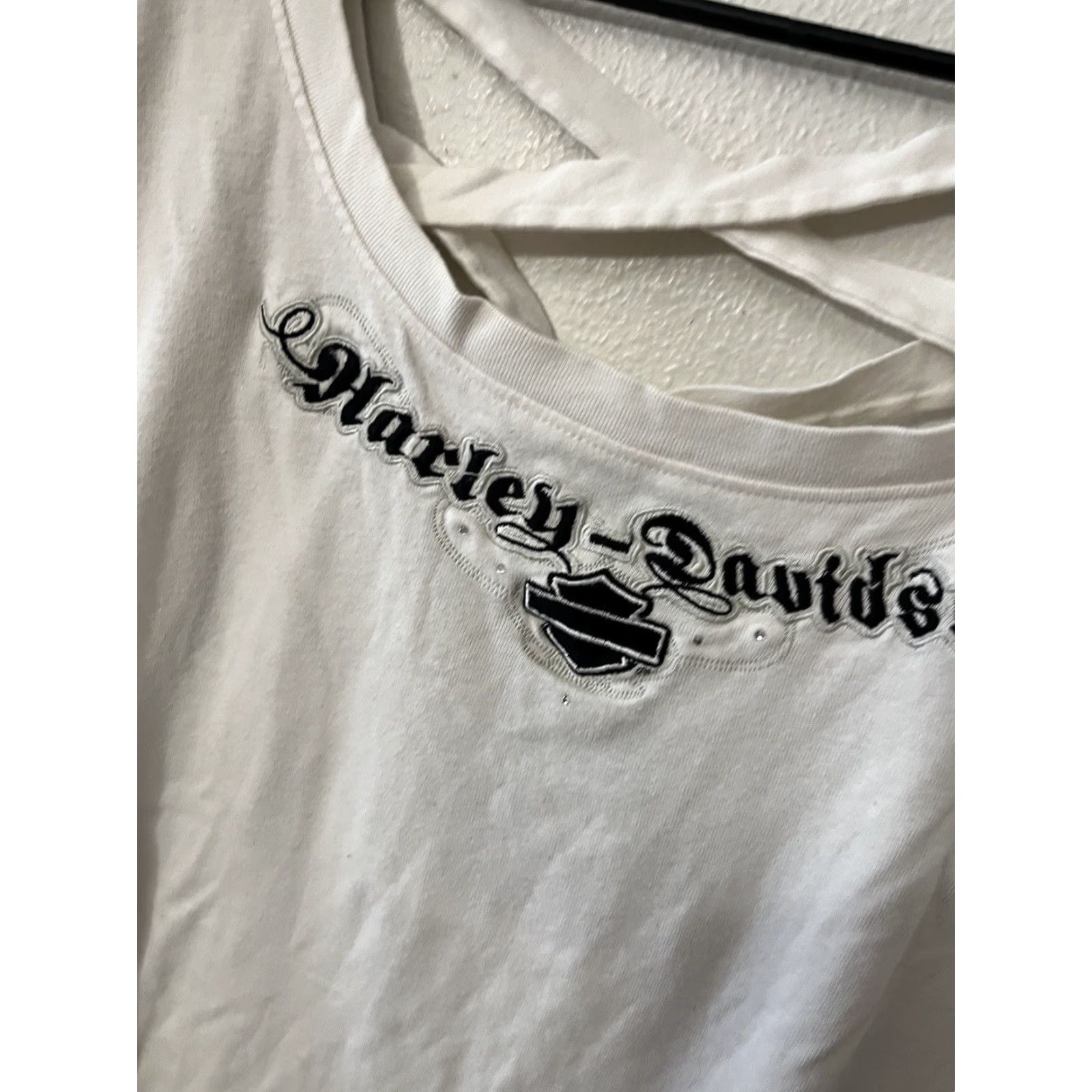 Harley Davidson Harley-Davidson T-Shirt Women White Short Sleeve Scoop Neck L Biker Motorcycle Size L / US 10 / IT 46 - 3 Thumbnail