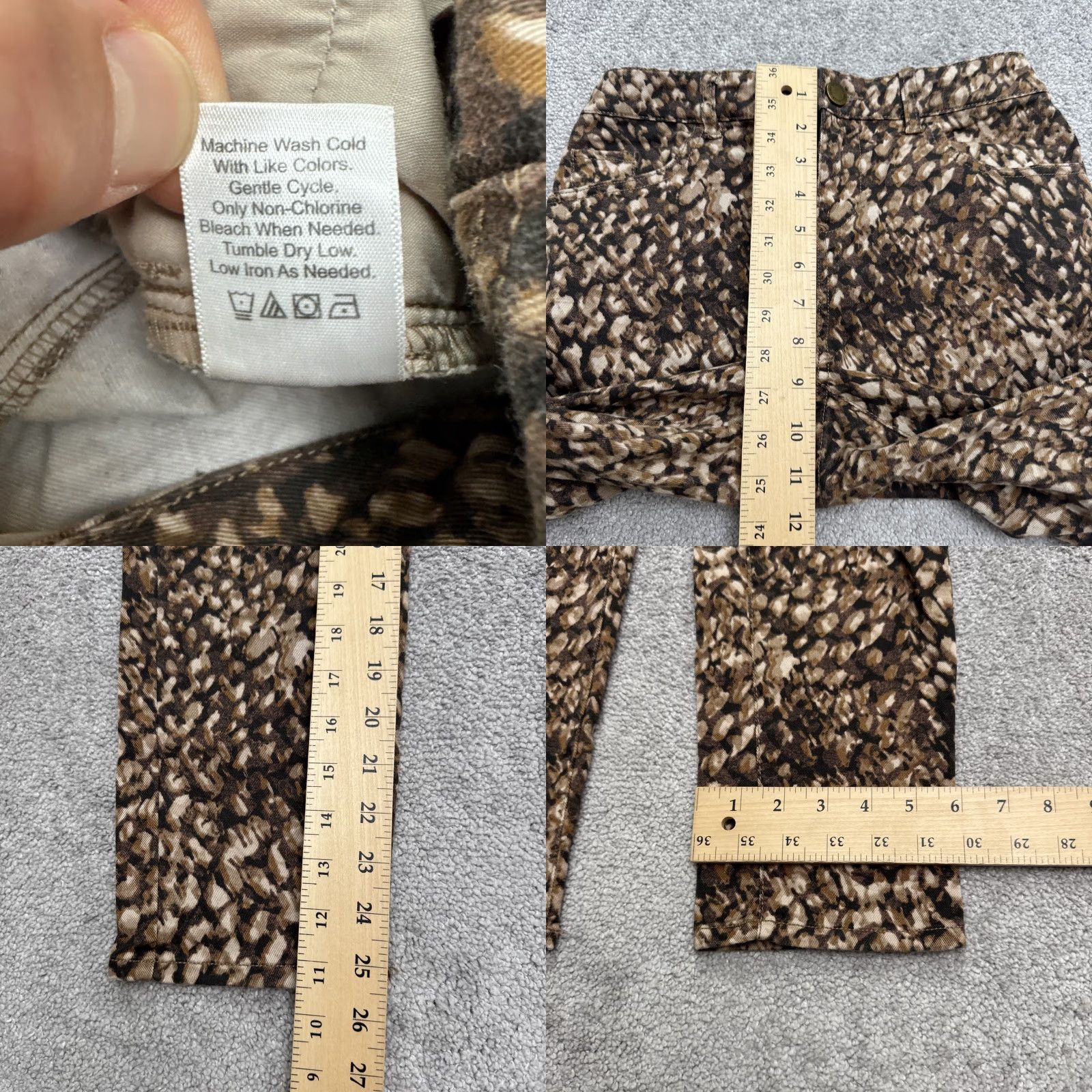 Coldwater Creek VINTAGE Coldwater Creek Jeans Women’s 4P Animal Print Brown Straight Leg 90s Fall Outdoor Size 27" / US 4 / IT 40 - 8 Thumbnail