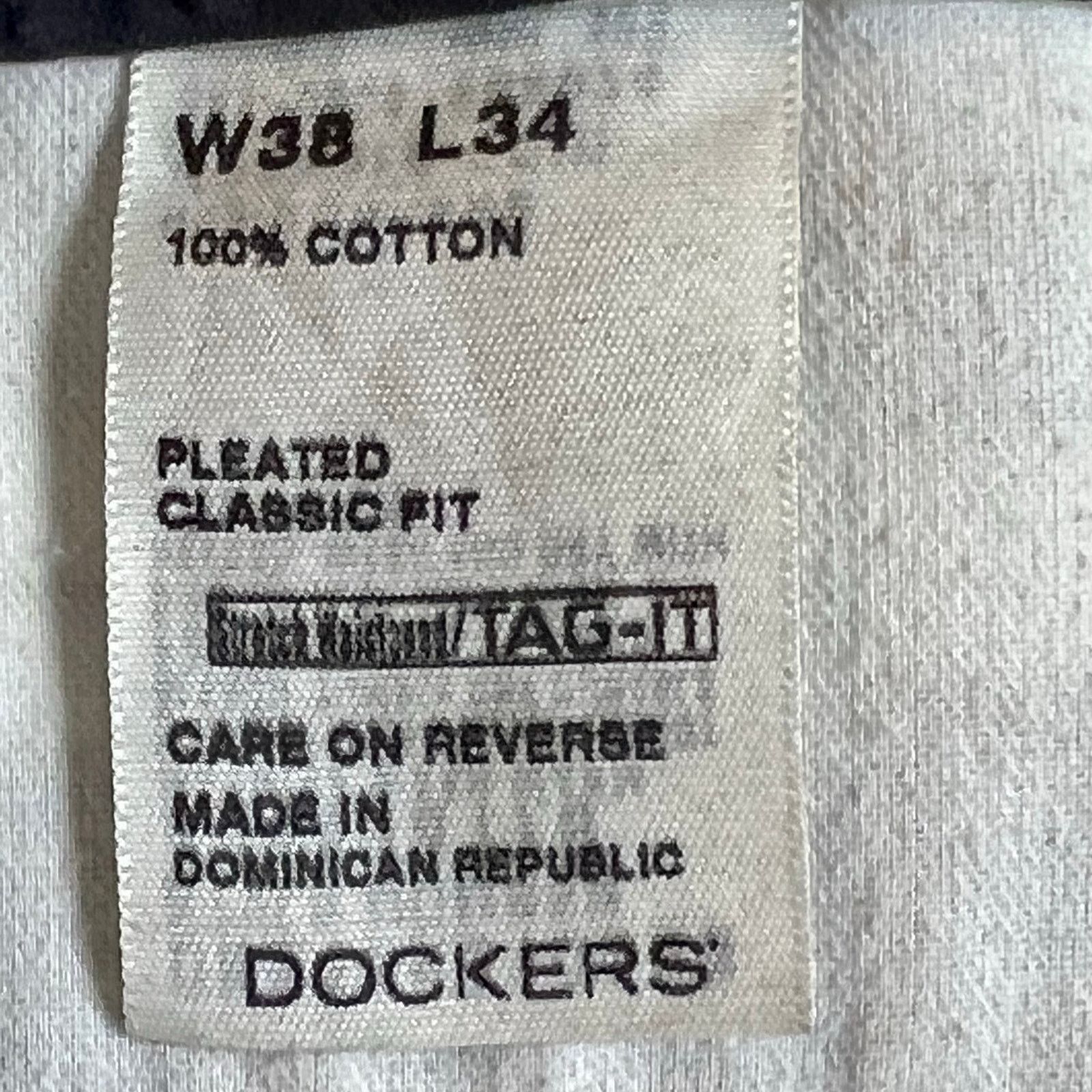 Dockers Dockers Pleated Classic Fit W38X L34 Stretch Waistband TagIt Size US 38 / EU 54 - 4 Thumbnail