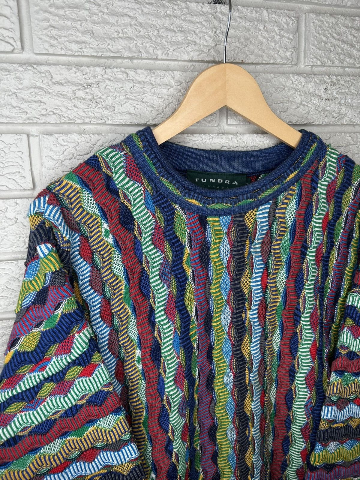 Tundra Vintage 90s Tundra 3D Coogi Style Knit Size US L / EU 52-54 / 3 - 4 Thumbnail
