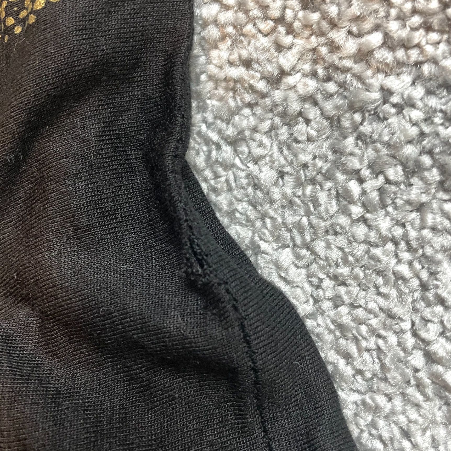 Vintage Bali Blouse Womens One Size Black Gold Beaded Shiny Hearts Soft Size ONE SIZE - 7 Thumbnail