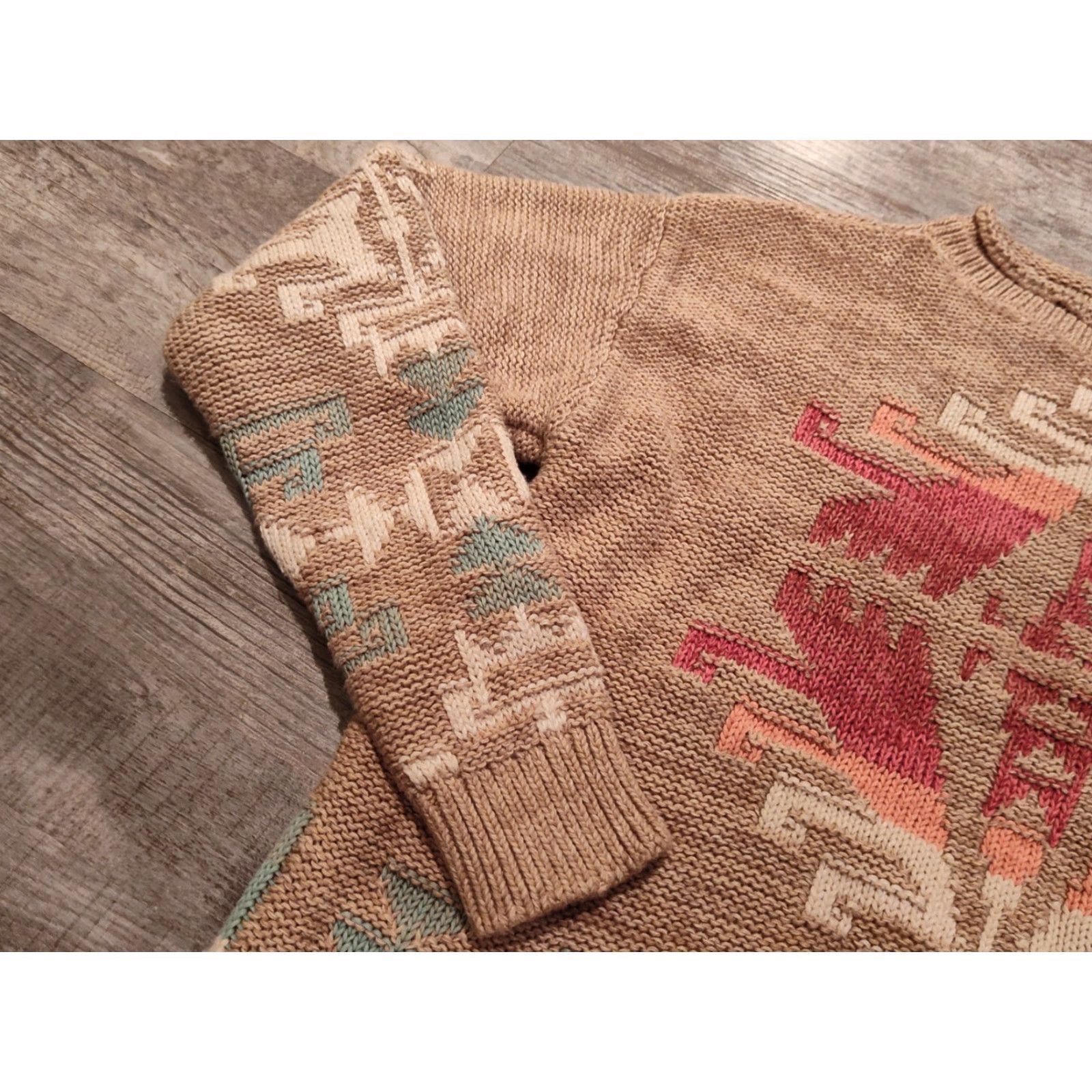 Ralph Lauren VINTAGE Ralph Lauren LRL Sweater Women Long Sleeve Pullover Aztec Beige Size S Size S / US 4 / IT 40 - 6 Thumbnail