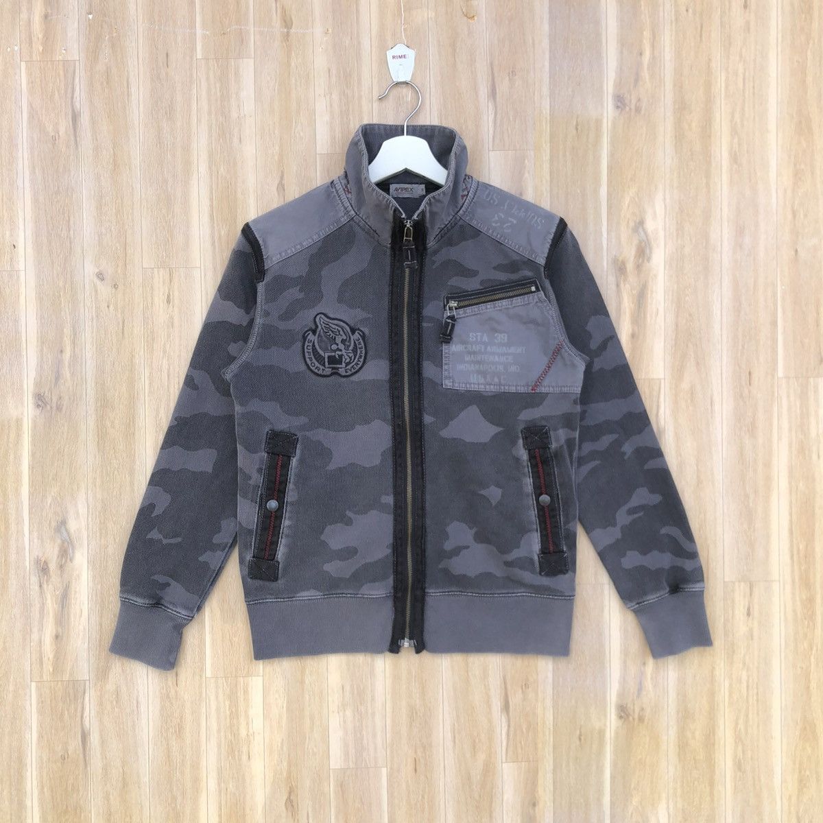 Avirex Vintage Avirex Camouflage Combi stand Track Jacket Size US M / EU 48-50 / 2 - 1 Thumbnail