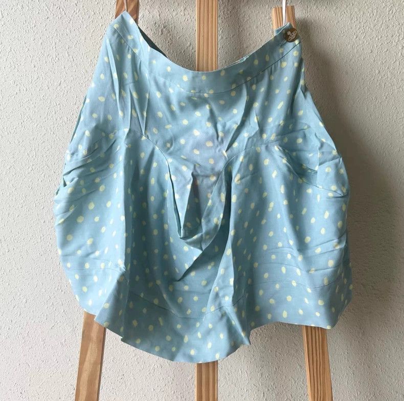 Vivienne Westwood Vivienne Westwood Aqua Polka Dot Set: Shirt and Asymmetric Size XS / US 0-2 / IT 36-38 - 6 Thumbnail