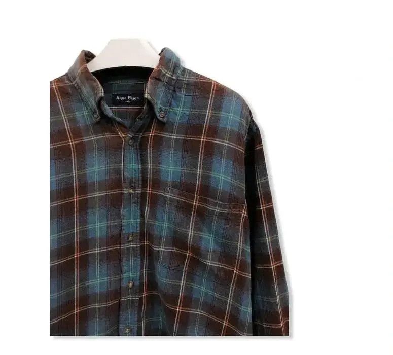 Vintage Vintage Aqua Blues Plaid Tartan Flannel Shirt 👕 Size US M / EU 48-50 / 2 - 2 Thumbnail
