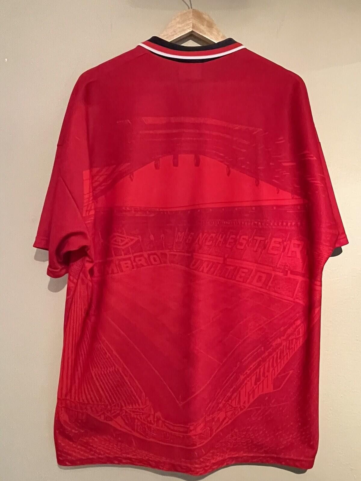 Umbro 90s Umbro Sharp Manchester United Soccer Jersey Kit Mens XL Size ONE SIZE - 2 Thumbnail