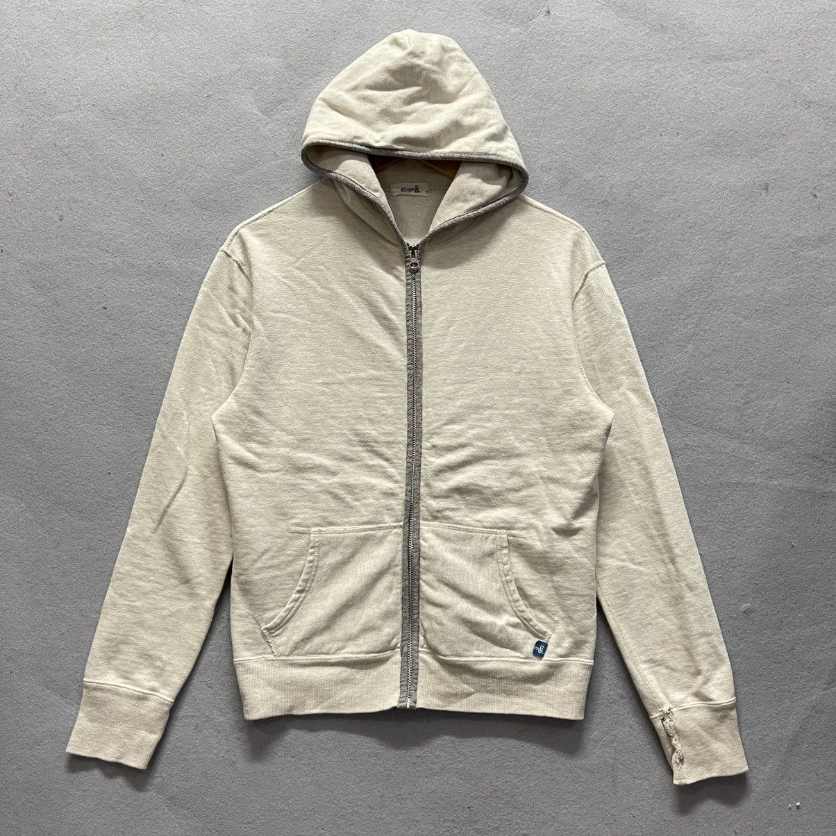 45rpm Vintage 45rpm Beige Full Zip Hoodie Made in Japan Size US S / EU 44-46 / 1 - 1 Thumbnail