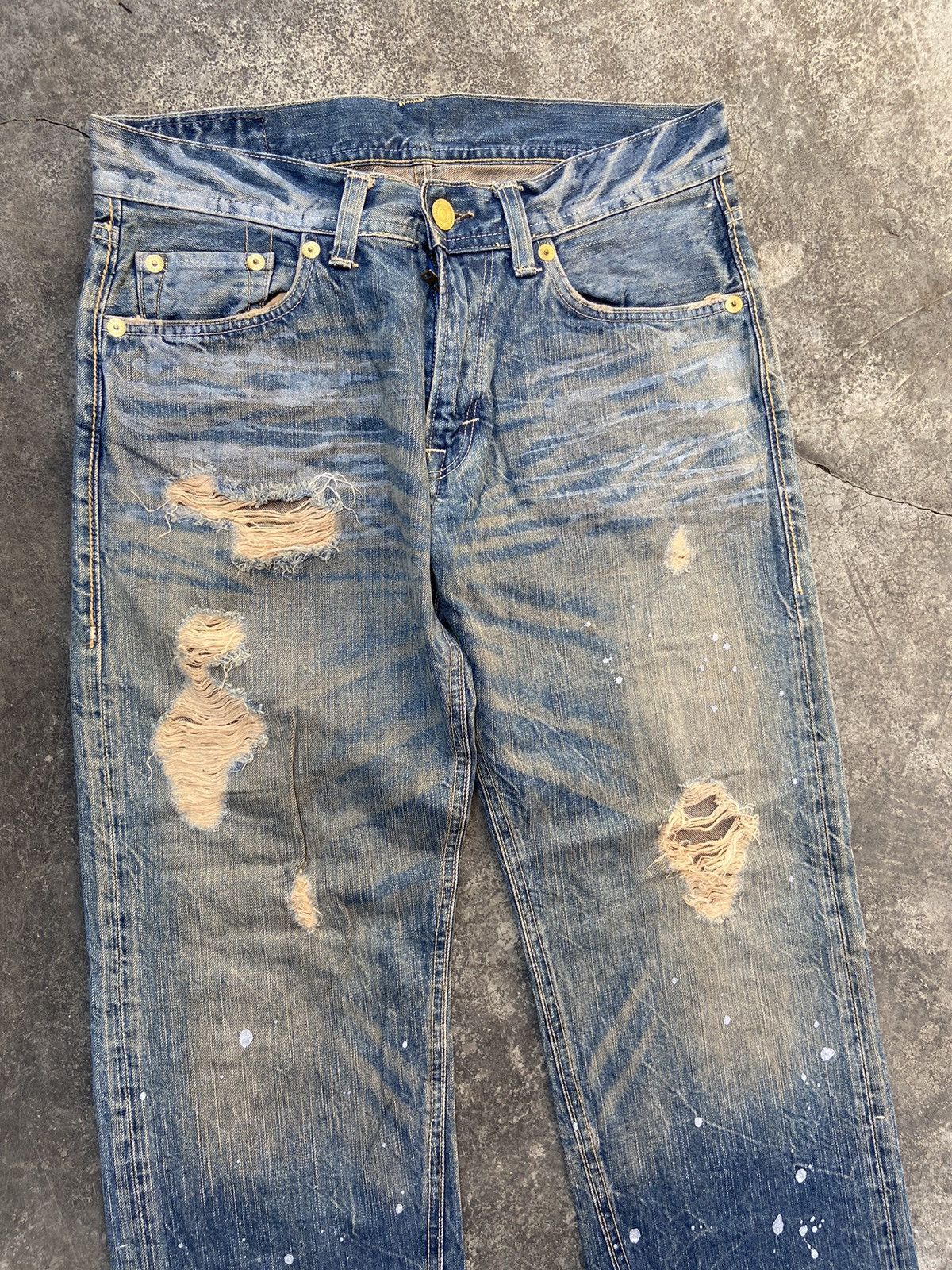 Denim & Co. Denim Craft Splash paint distressed denim Size US 32 / EU 48 - 2 Thumbnail