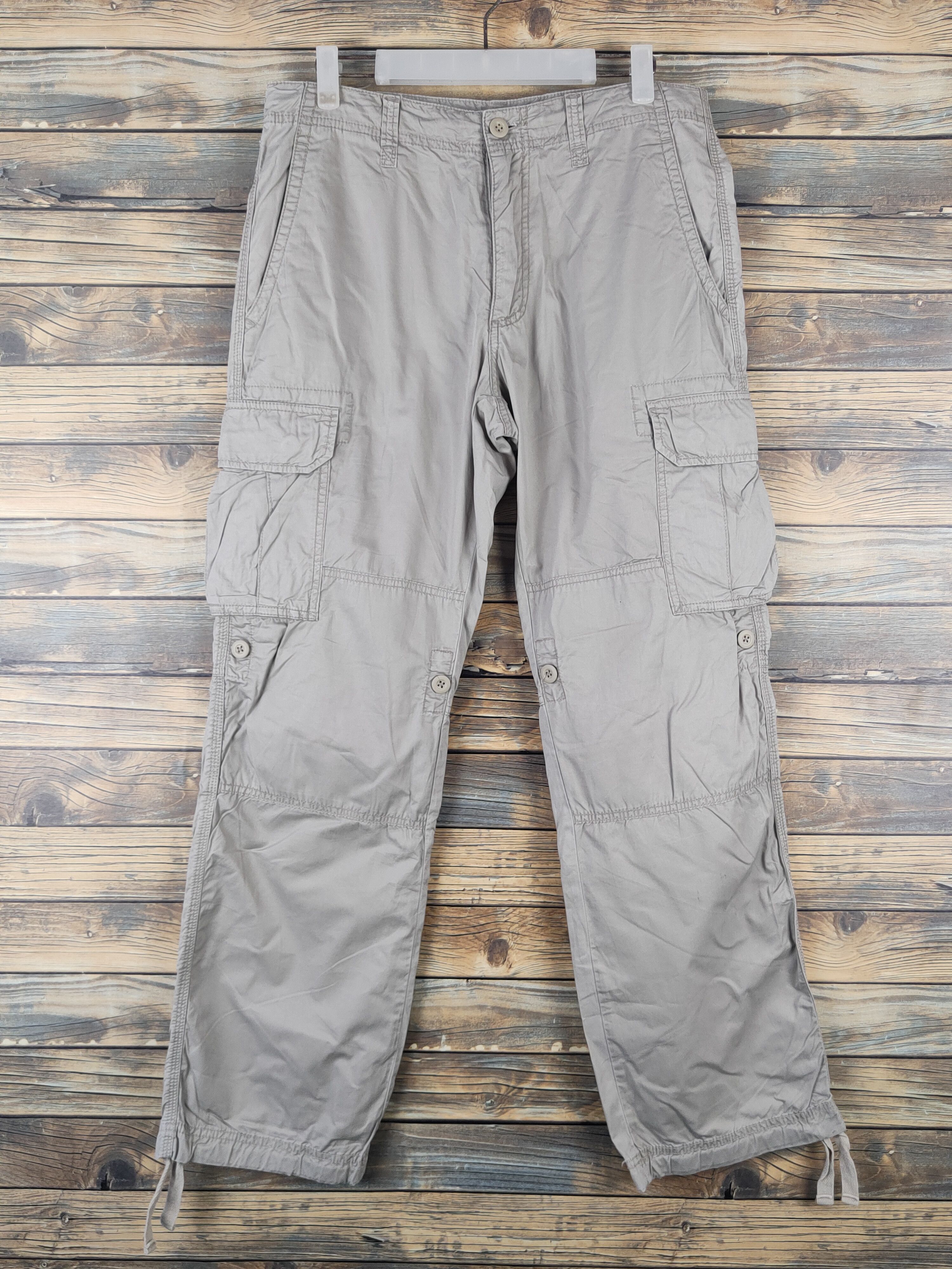 Japanese Brand DL Uniqlo Ivory Multipocket Tactical Cargo Pants #1513 Size US 32 / EU 48 - 1 Thumbnail