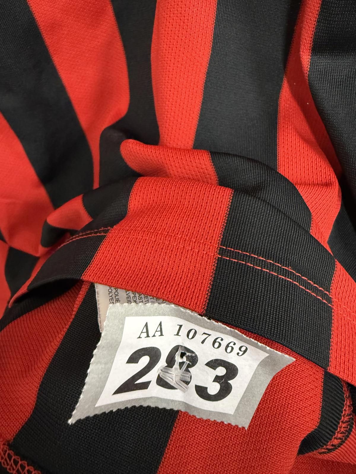 Nike Nike Dri-FIT Red and Black Striped Soccer Jersey Medium Size US M / EU 48-50 / 2 - 2 Thumbnail