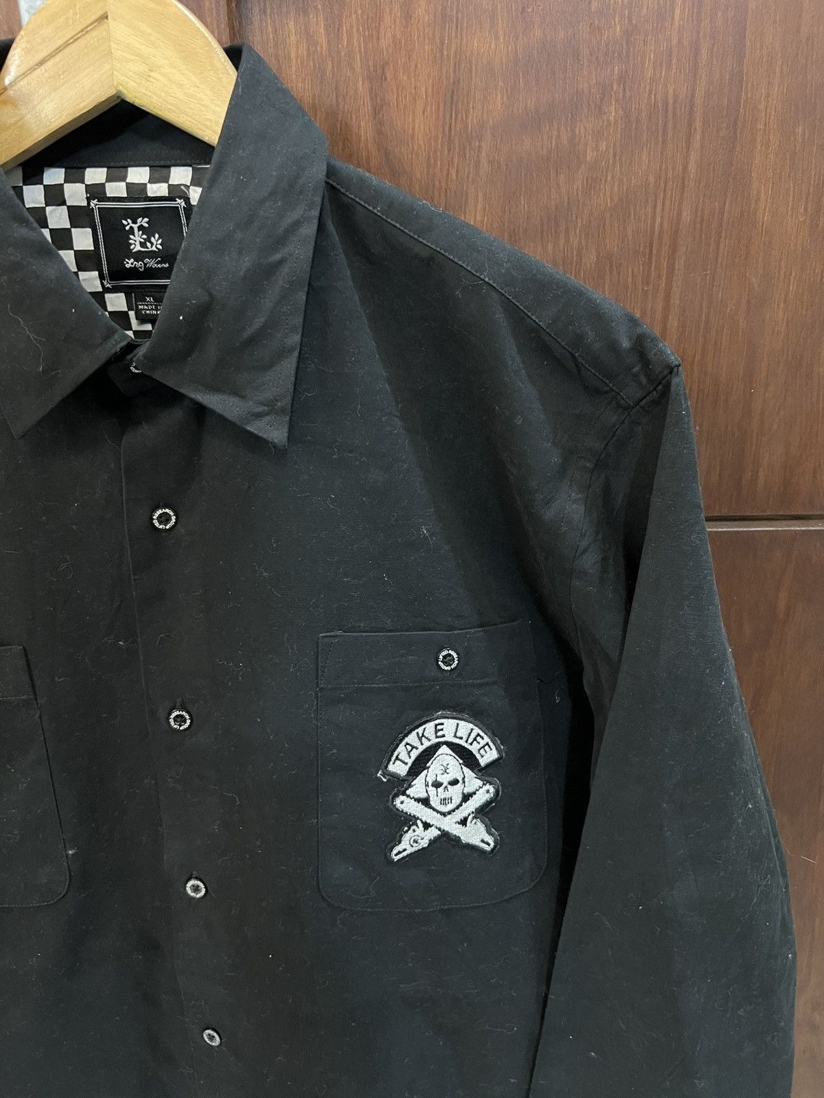 LRG LRG Take A Life Black Shirts Button Up Size US XL / EU 56 / 4 - 2 Thumbnail